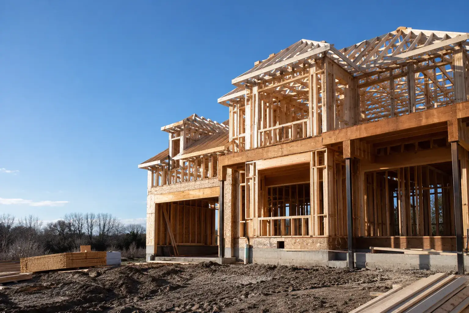 Completed custom framing, framed on site by Timberr Framing
