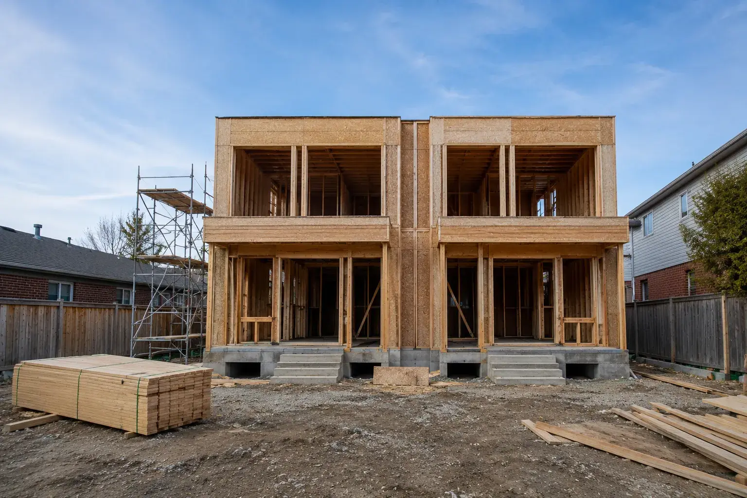 Duplex Framing, framed on site by Timberr Framing
