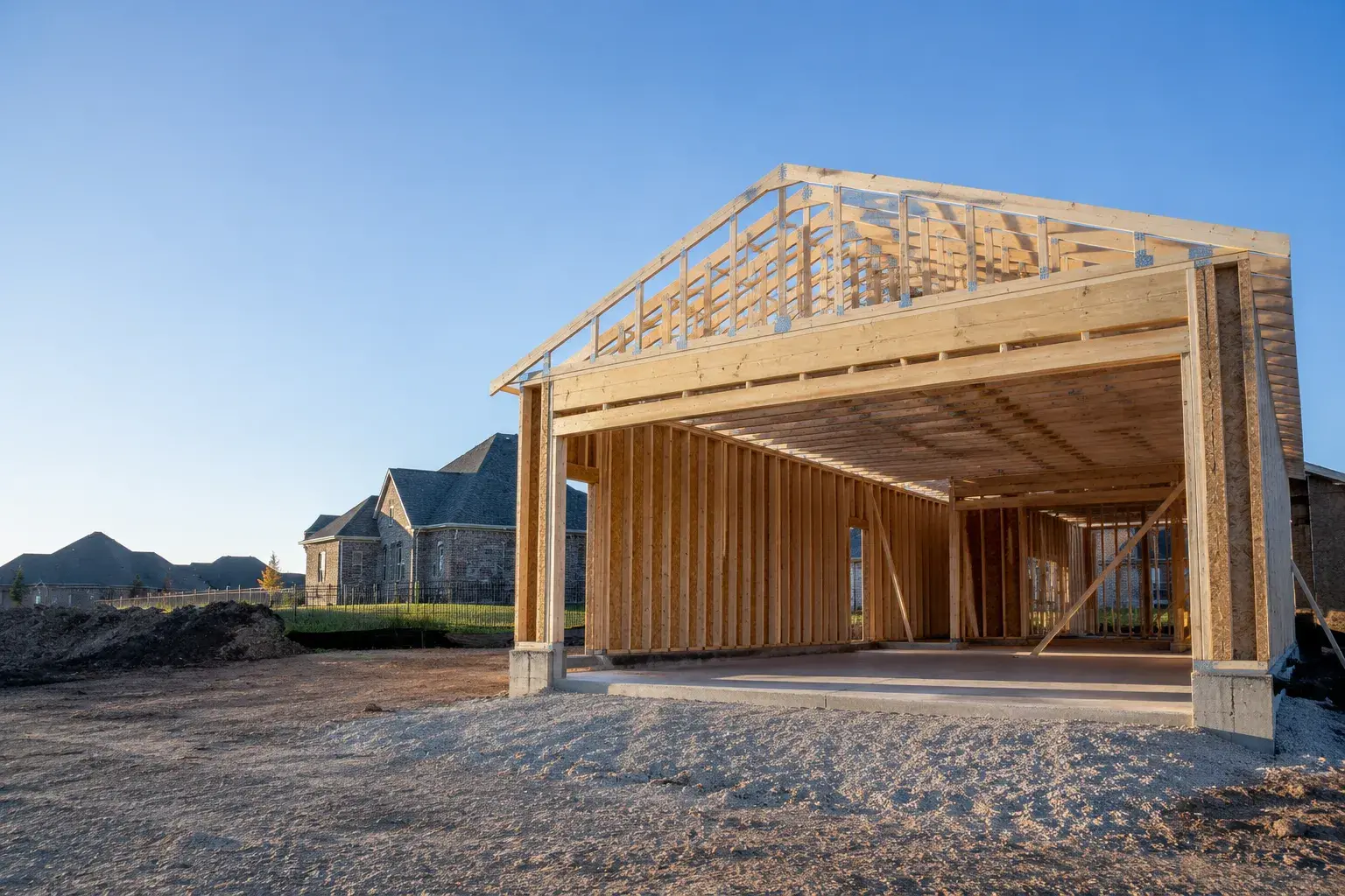 Garage Framing, framed on site by Timberr Framing
