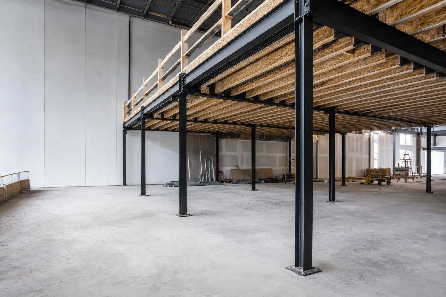 Mezzanine Framing, framed on site by Timberr Framing