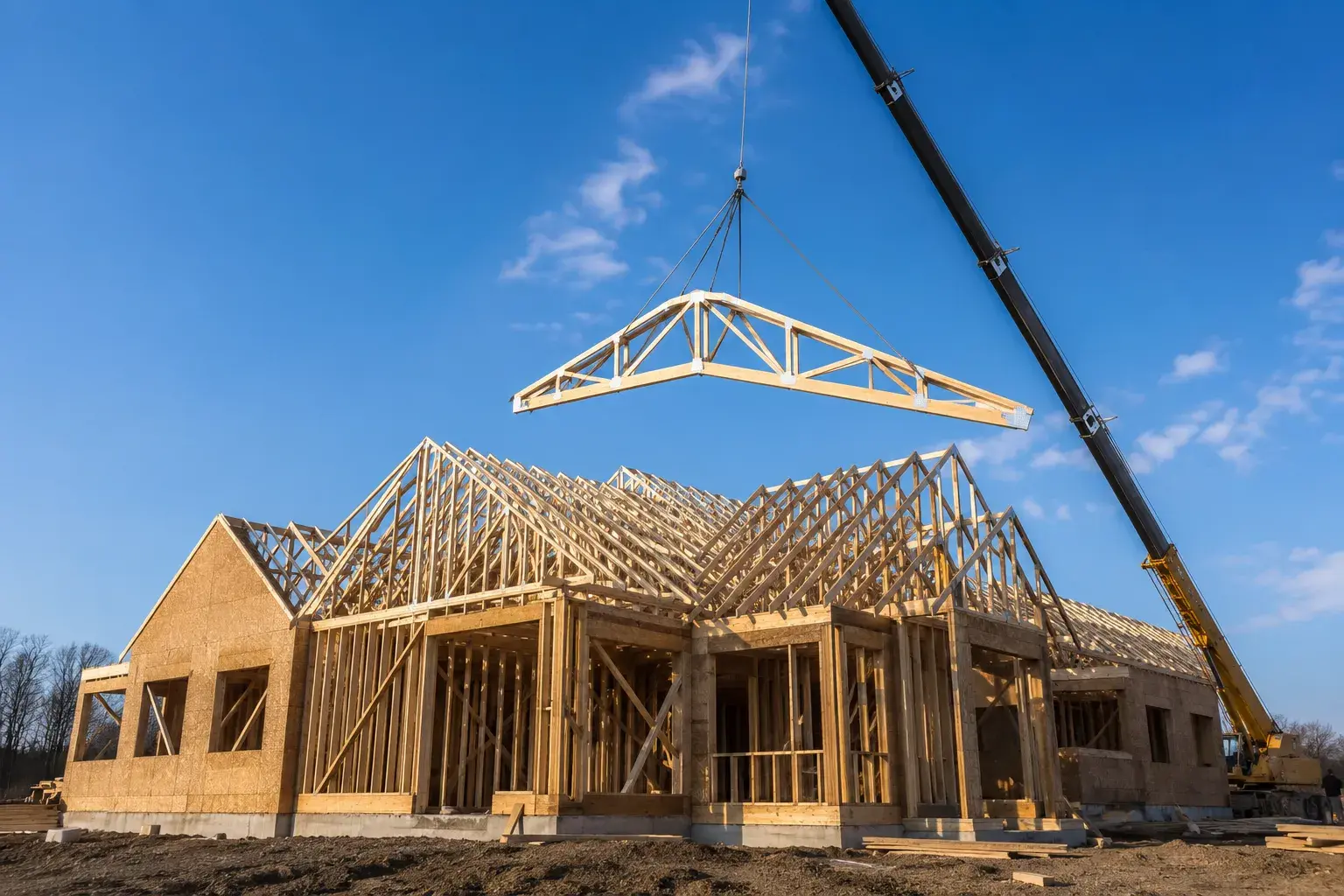 Timberr Framing crews framing on site in the Greater Toronto Area
