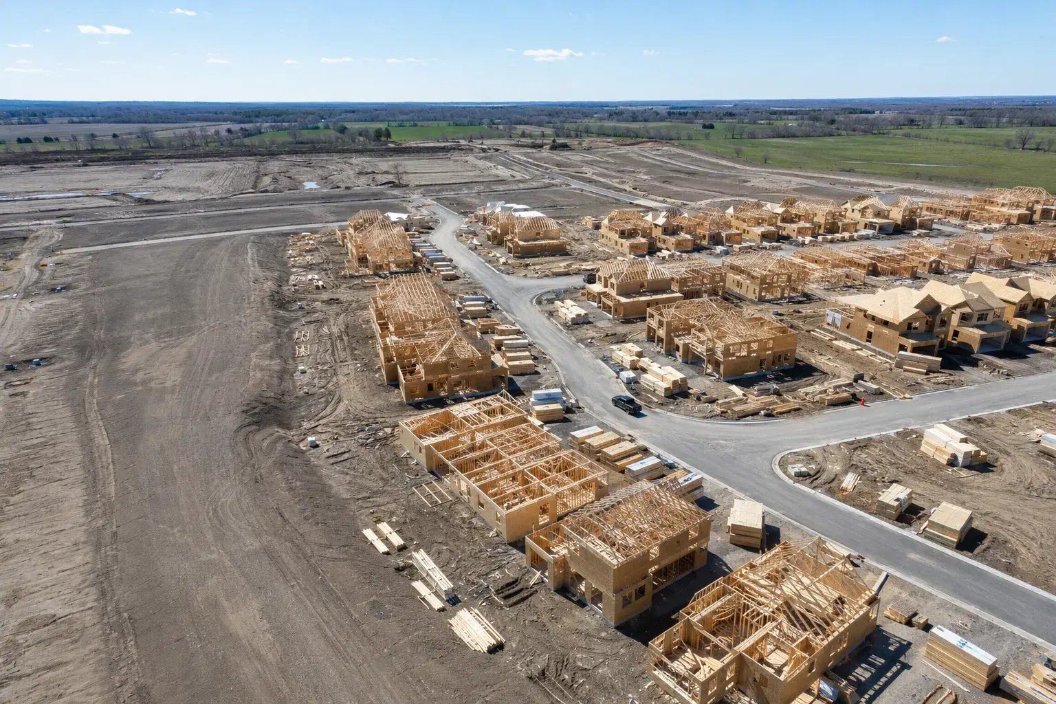 Subdivision Home Framing, framed on site by Timberr Framing