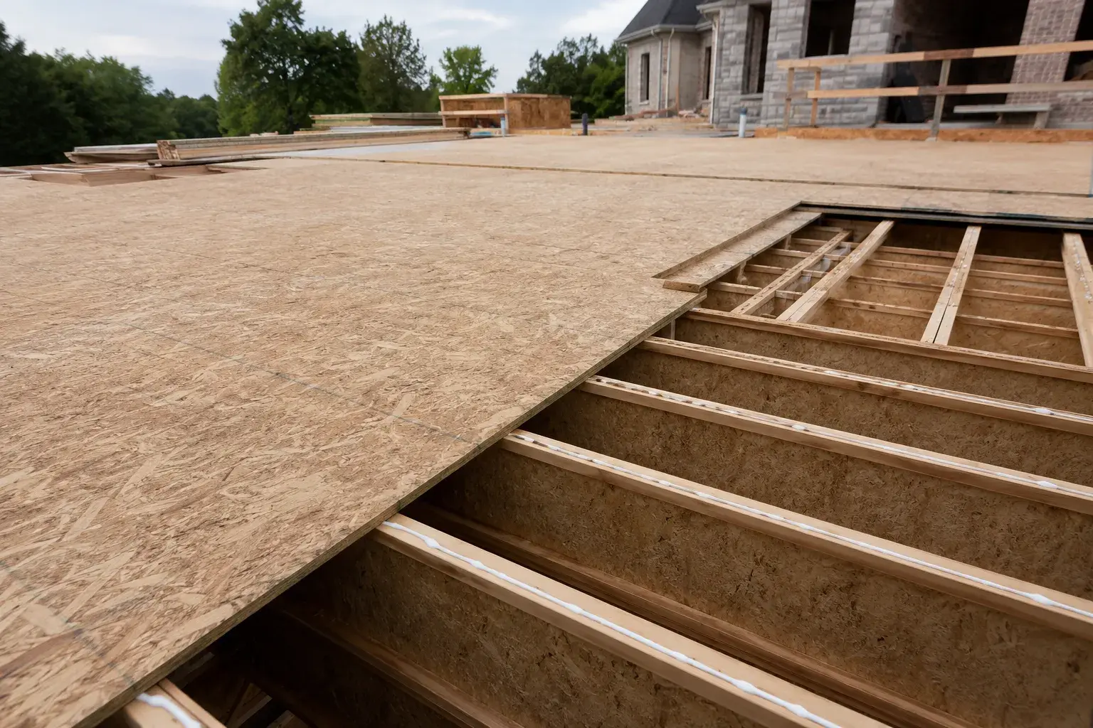 Subfloor and Sheathing, framed on site by Timberr Framing