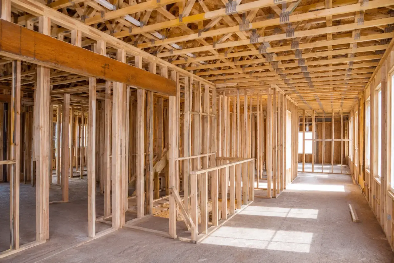 Completed Duplex Framing, framed on site by Timberr Framing