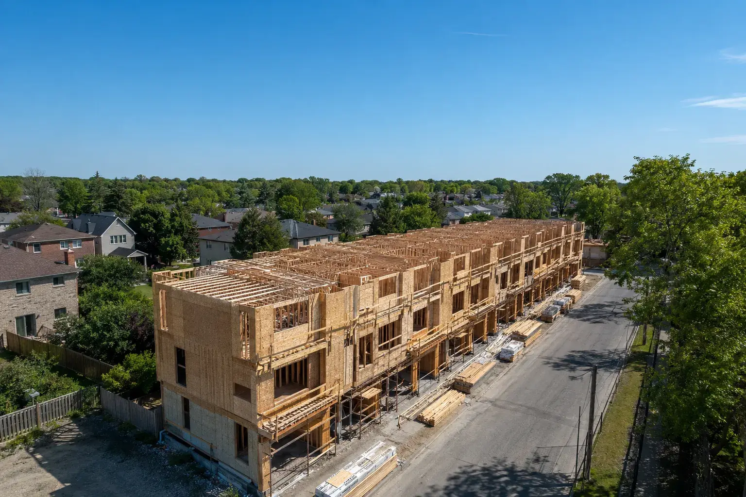 Townhouse Framing, framed on site by Timberr Framing