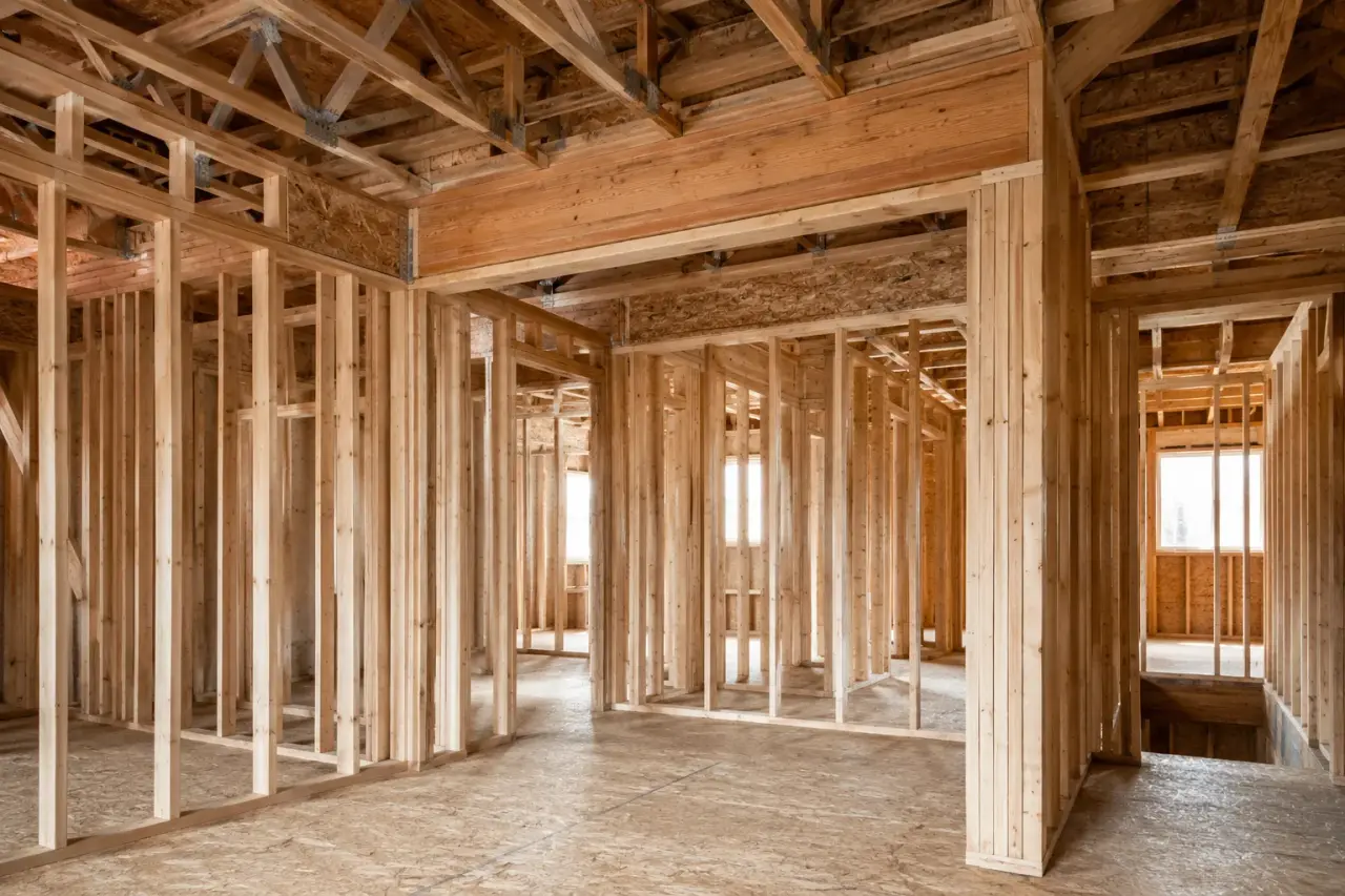 Triplex Framing being framed on site by Timberr Framing