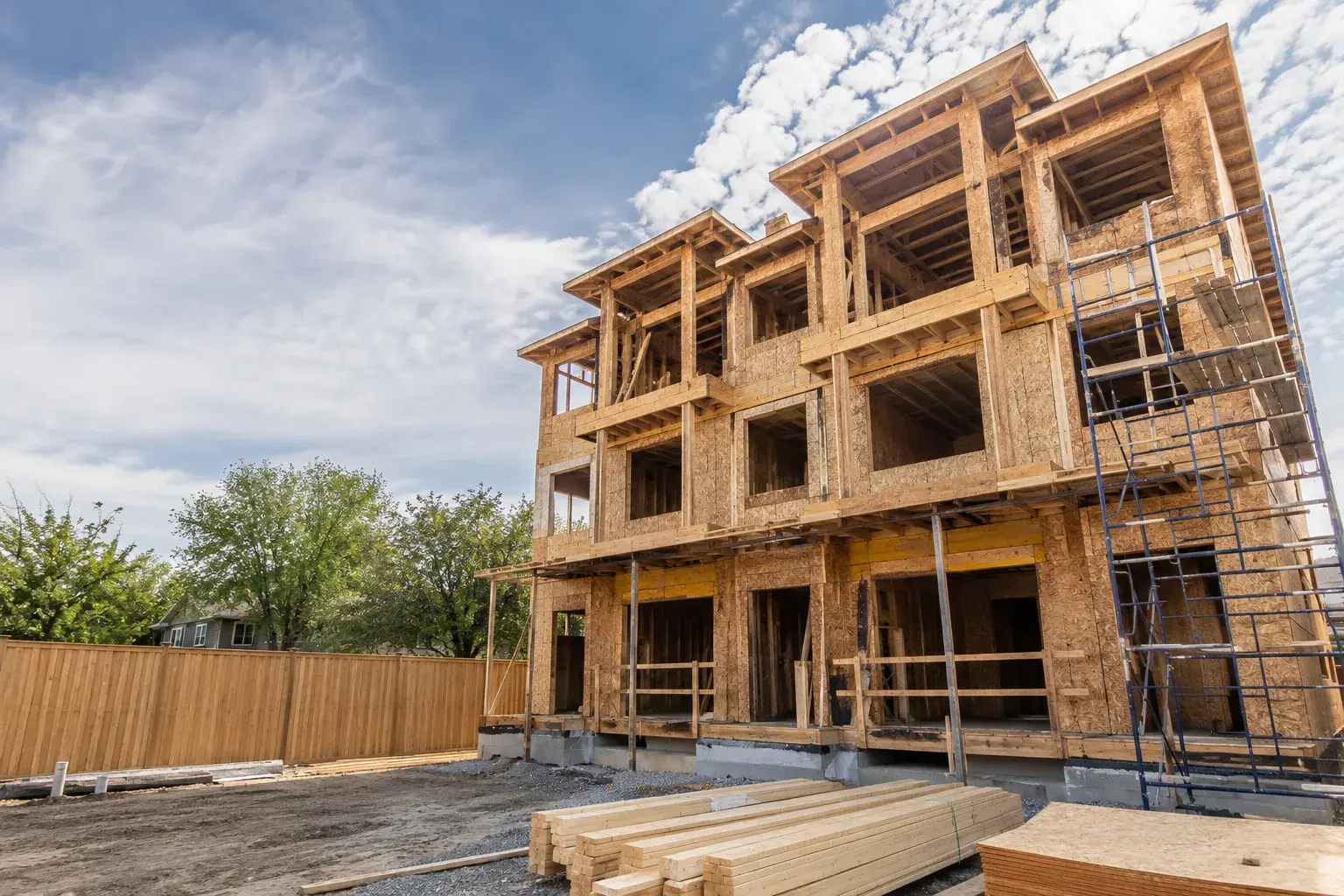 Triplex Framing, framed on site by Timberr Framing